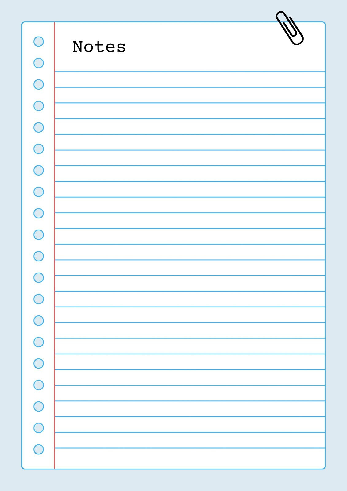 Free And Customizable Paper Templates within Free Loose Leaf Paper Template