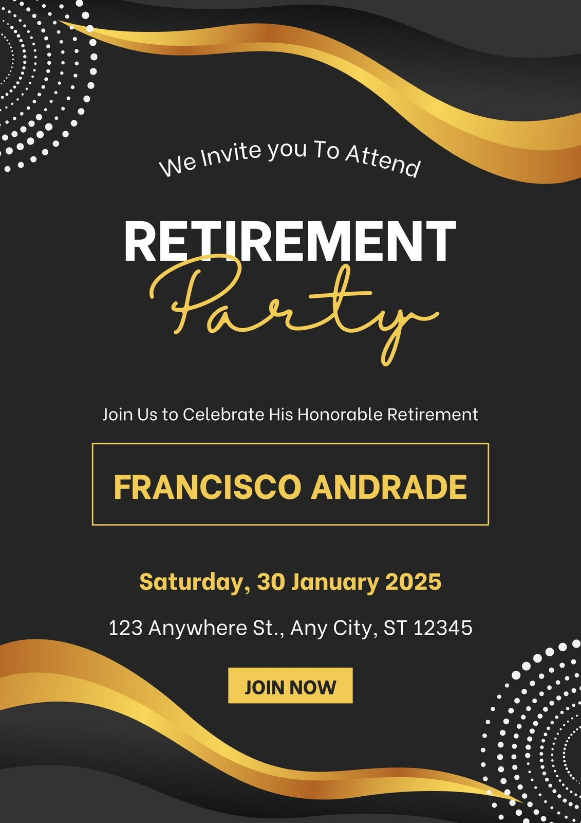 Free And Customizable Retirement Templates in Retirement Program Templates Free