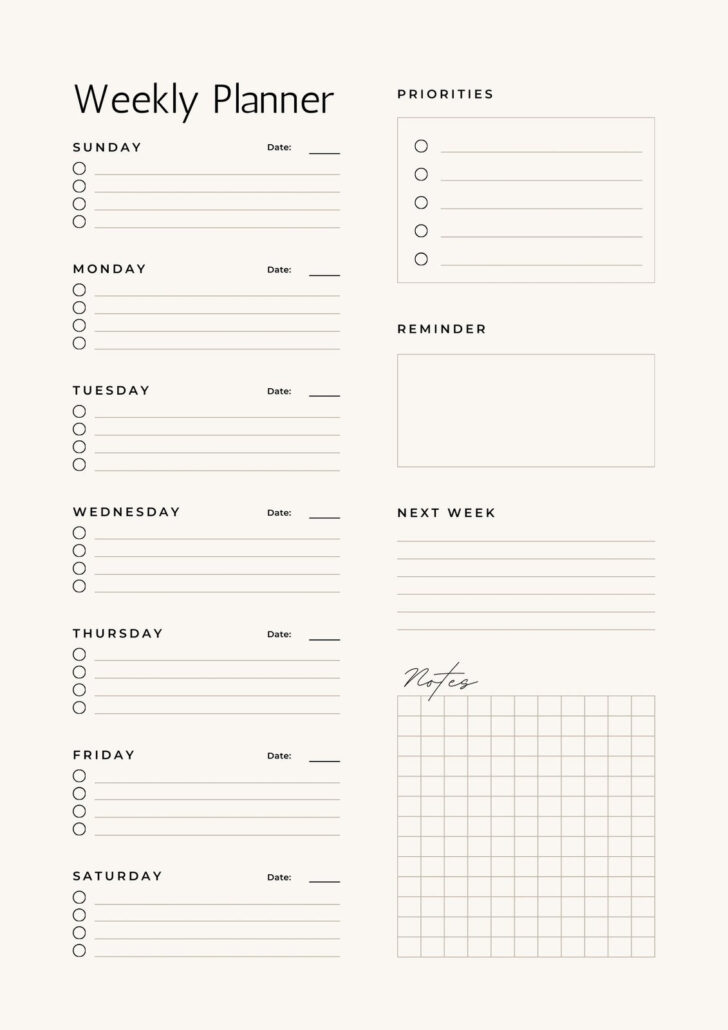 Free Printable Weekly Appointment Sheets