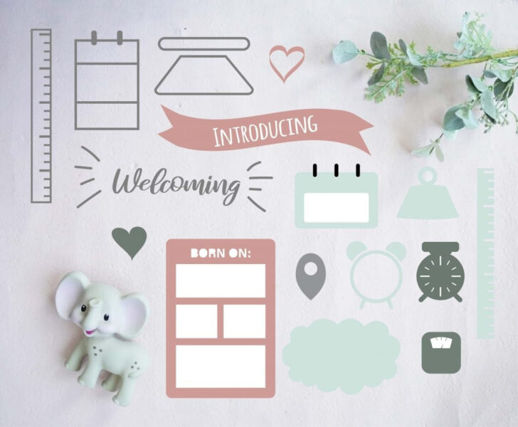 Free Birth Stats Template Svg