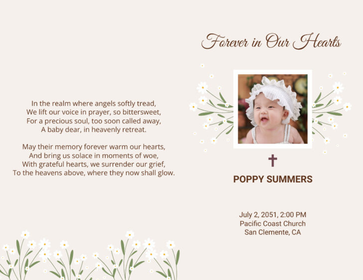 Free Baby Obituary Template