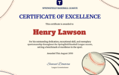 Free Baseball Certificate Templates To Edit Online with Free Printable Baseball Award Certificates