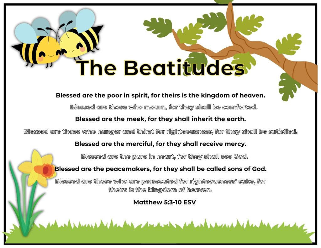 Free Beatitudes Printables | Healing Home pertaining to Free Printable Beatitudes