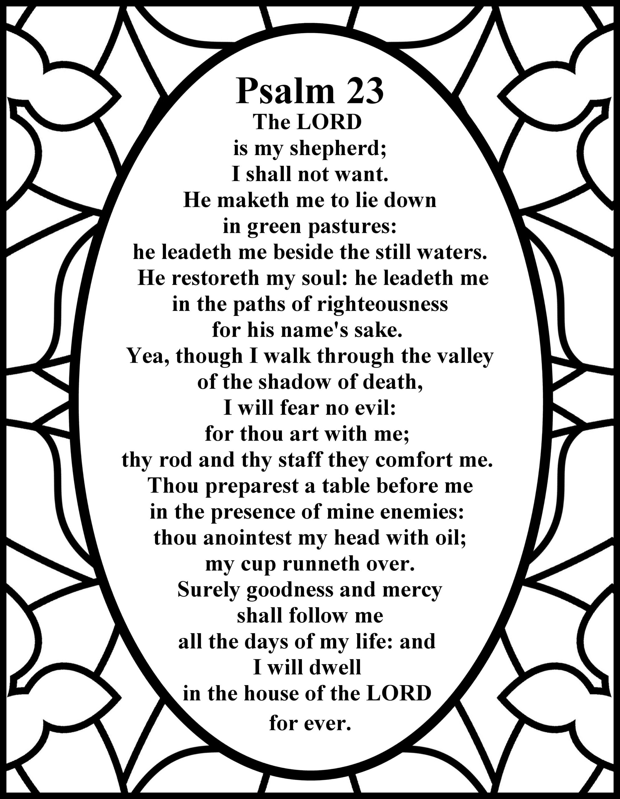 Free Bible Coloring Pages And Crafts For The Church And Family pertaining to Free Printable Psalm 23 Coloring Pages