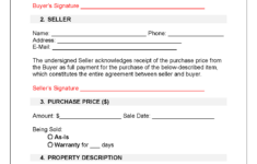 Free Bill Of Sale Forms (23) | Pdf | Word for Free Printable Bill of Sale