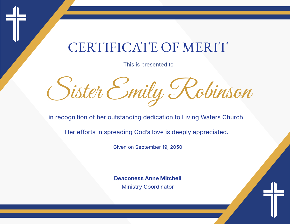 Free Church Certificate Of Merit Template To Edit Online regarding Free Church Certificate Templates