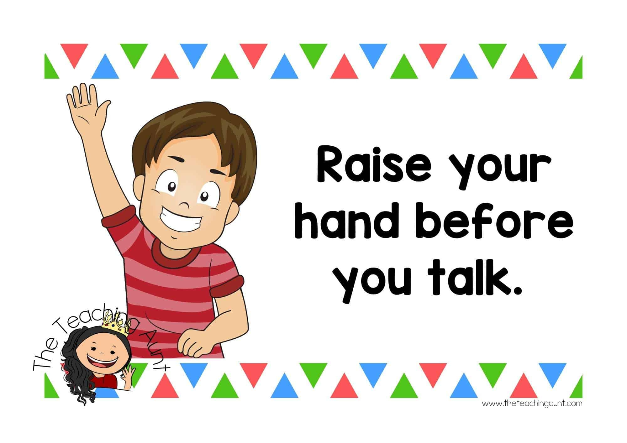 Free Classroom Rules Posters - The Teaching Aunt throughout Preschool Classroom Rules Free Printables