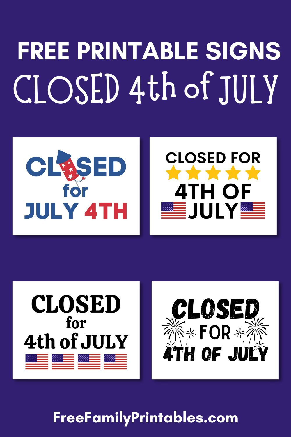 Free Closed 4Th Of July Printable Sign - Making Frugal Fun throughout Free 4th of July Closed Sign Template
