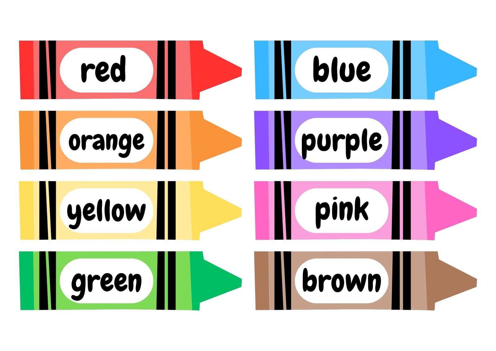 Free Color Flashcard Templates To Edit And Print | Canva within Free Printable Crayon Labels