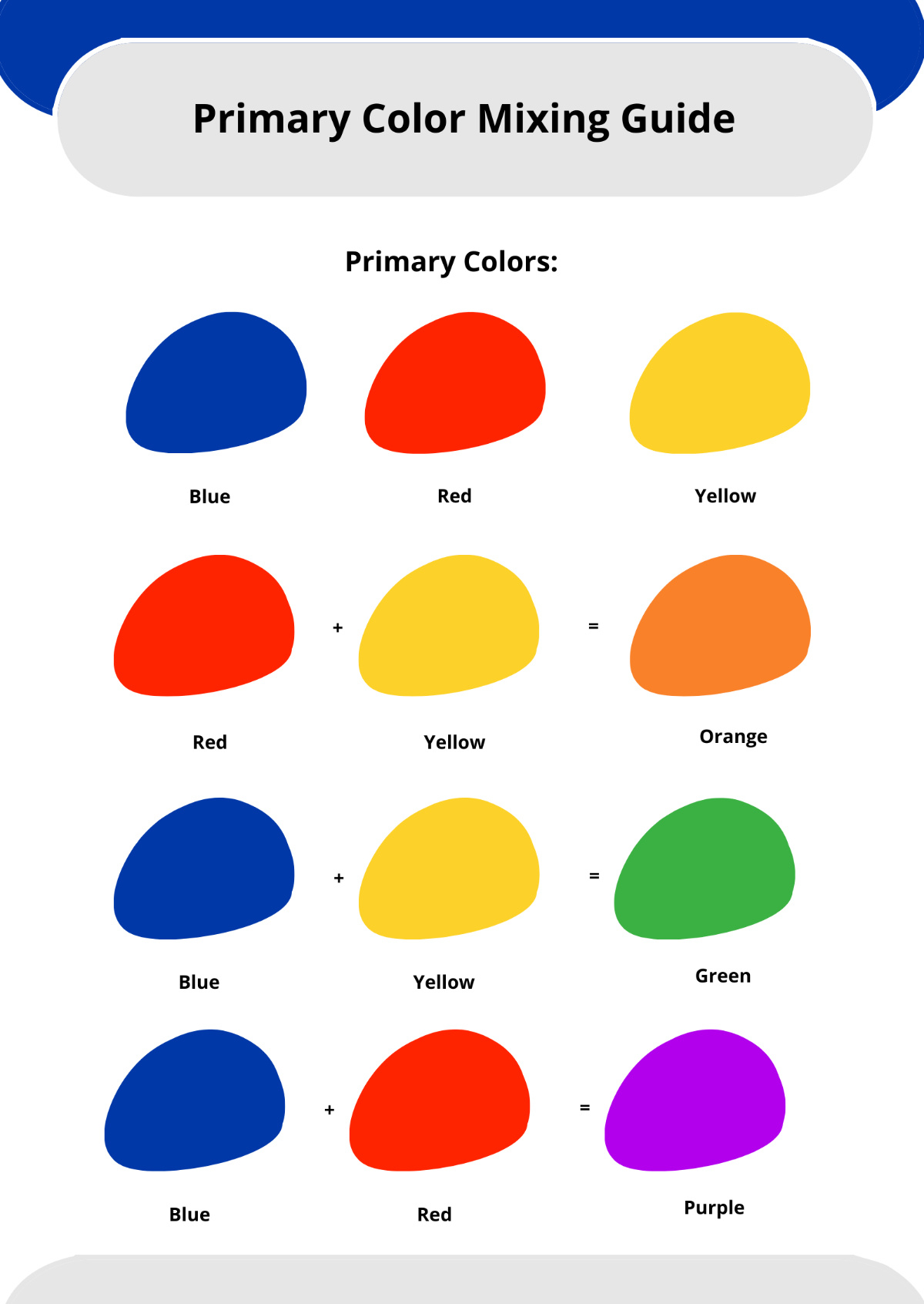 Free Color Mix Chart Templates, Editable And Printable regarding Free Printable Color Mixing Chart
