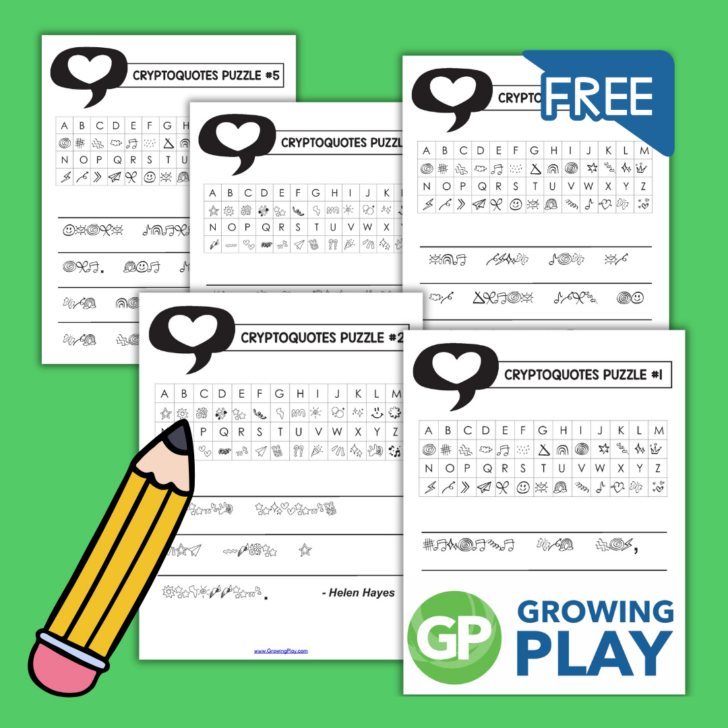 Printable Cryptoquip Puzzles