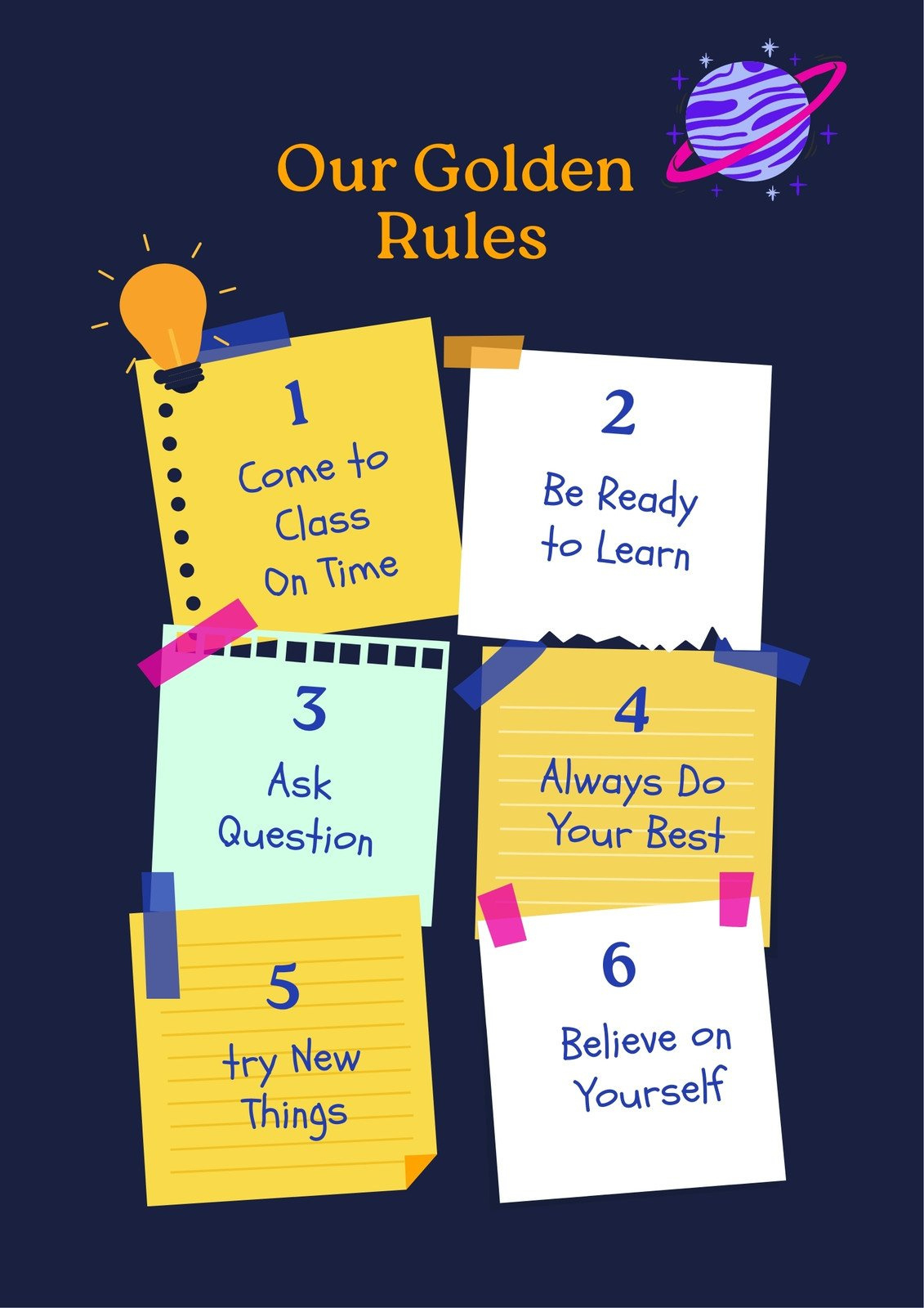 Free Custom Printable Classroom Rules Poster Templates | Canva for Free Printable Classroom Rules With Pictures