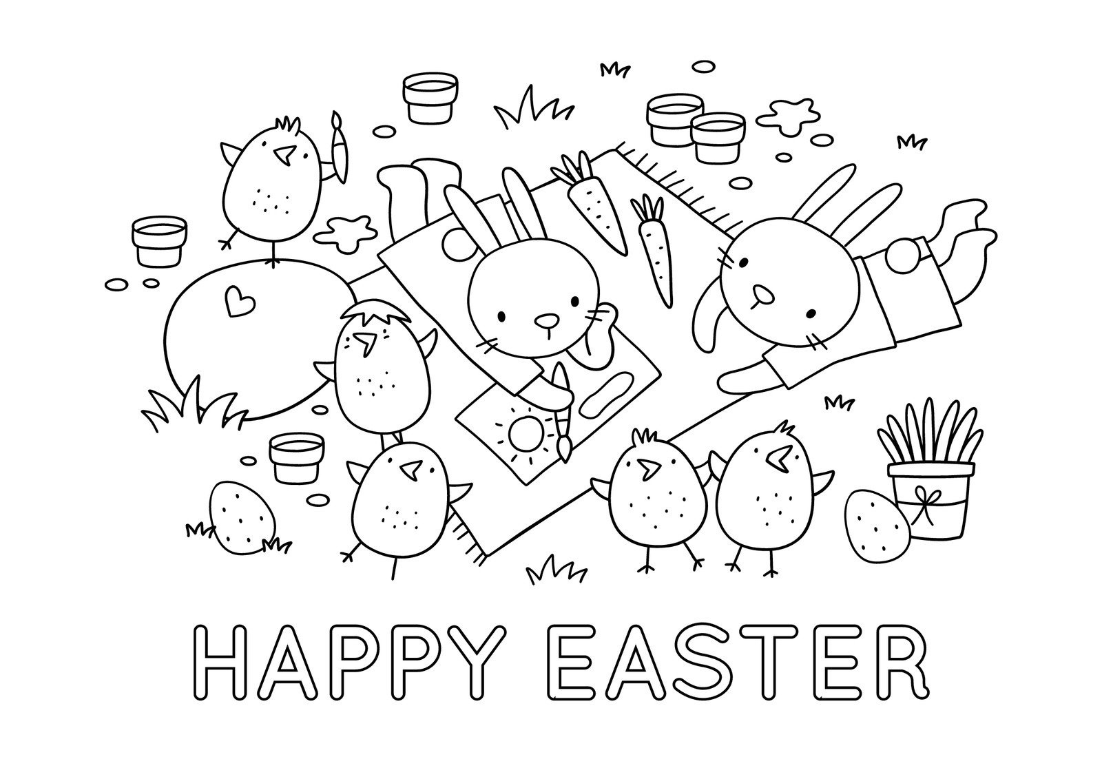 Free Custom Printable Easter Worksheet Templates | Canva in Free Printable Happy Easter Images