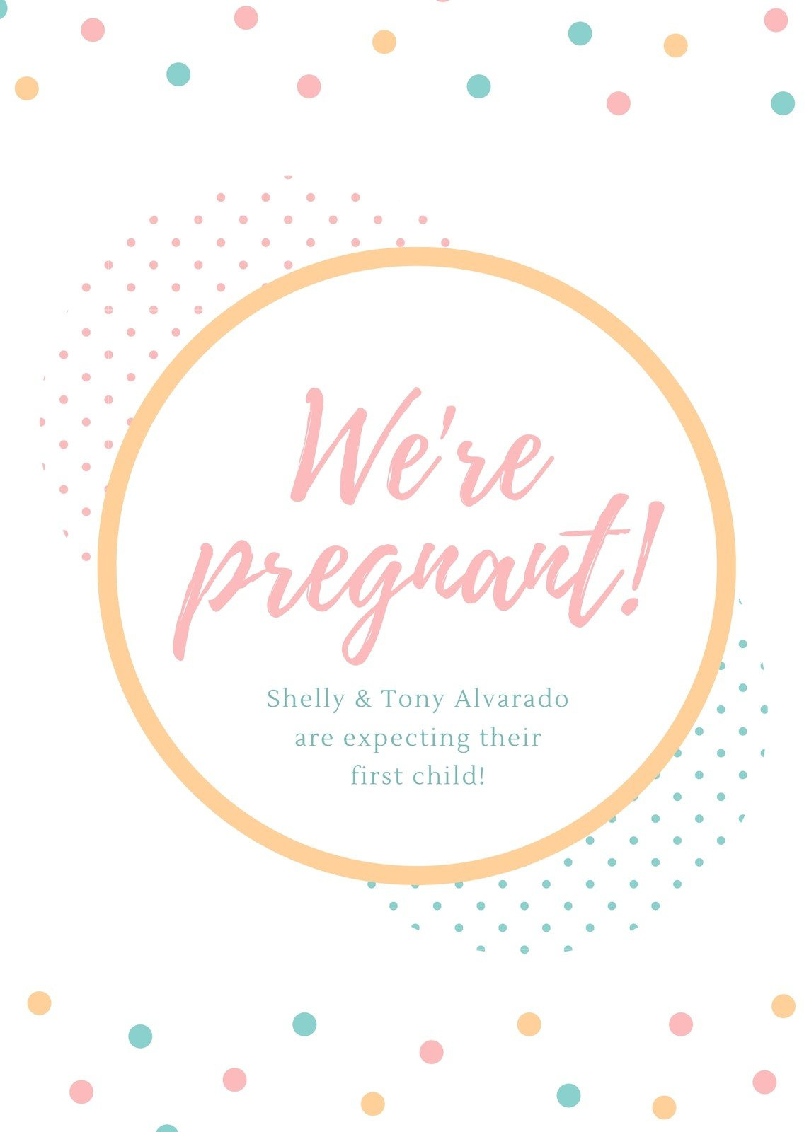 Free, Custom Printable Pregnancy Announcement Templates | Canva with Pregnancy Announcement Cards Free Template