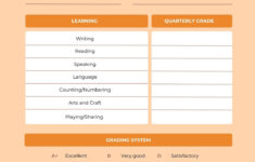Free Custom Printable Preschool Report Card Templates | Canva within Free Printable Kindergarten Report Card Template