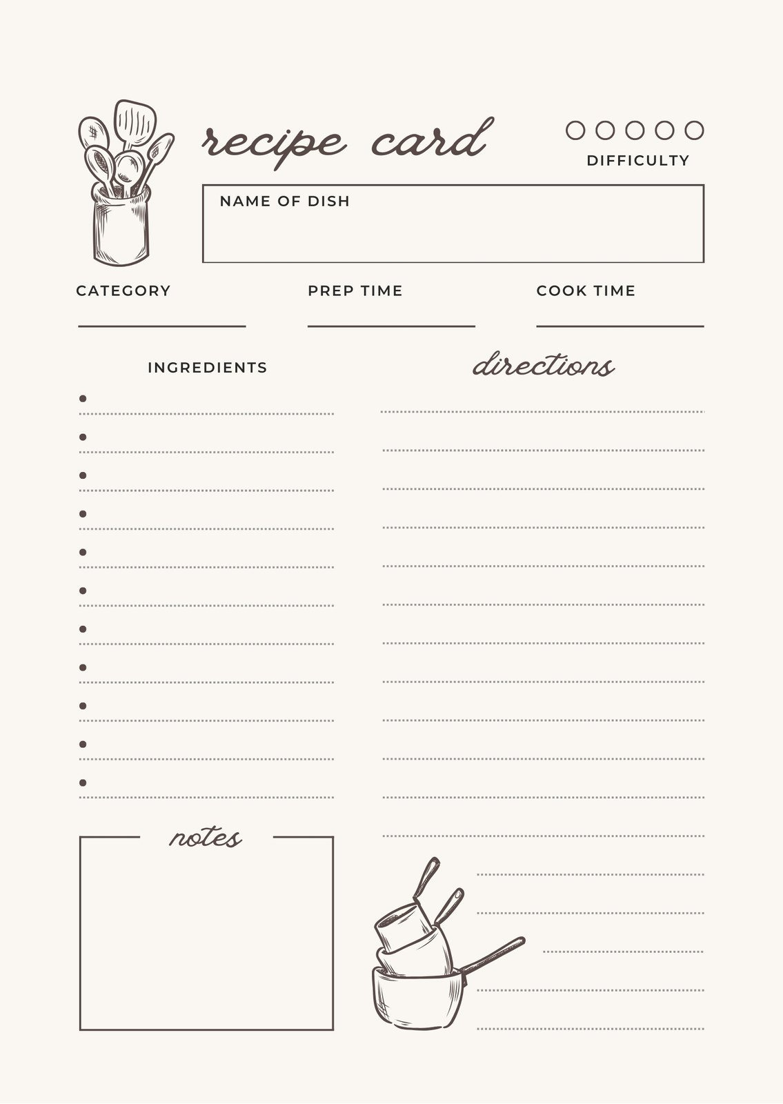 Free, Custom Printable Recipe Card Templates Online | Canva for Free Editable Recipe Templates For Microsoft Word
