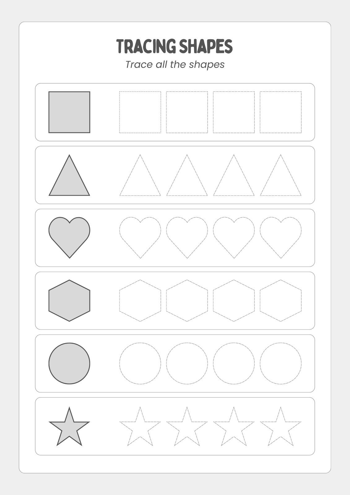 Free Custom Printable Shapes Worksheet Templates | Canva intended for Free Printable Shapes