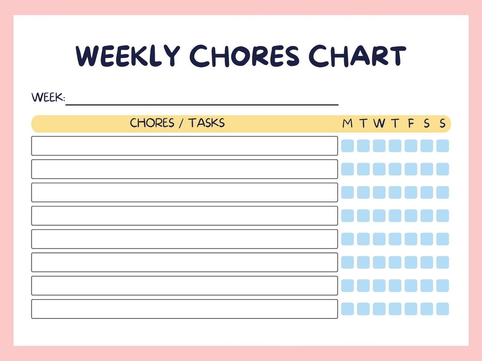 Free Customizable Chore Chart Templates To Print | Canva within Free Printable Chore List For Teenager