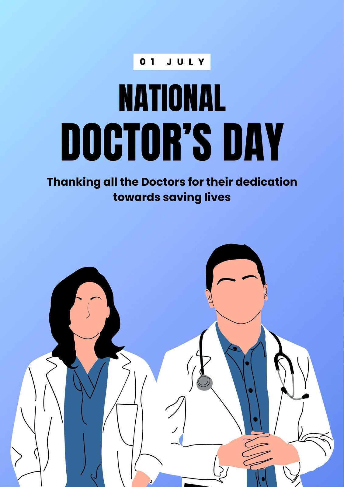 Free Customizable Doctors Day Poster Templates | Canva pertaining to Free Printable Happy Doctors Day Cards