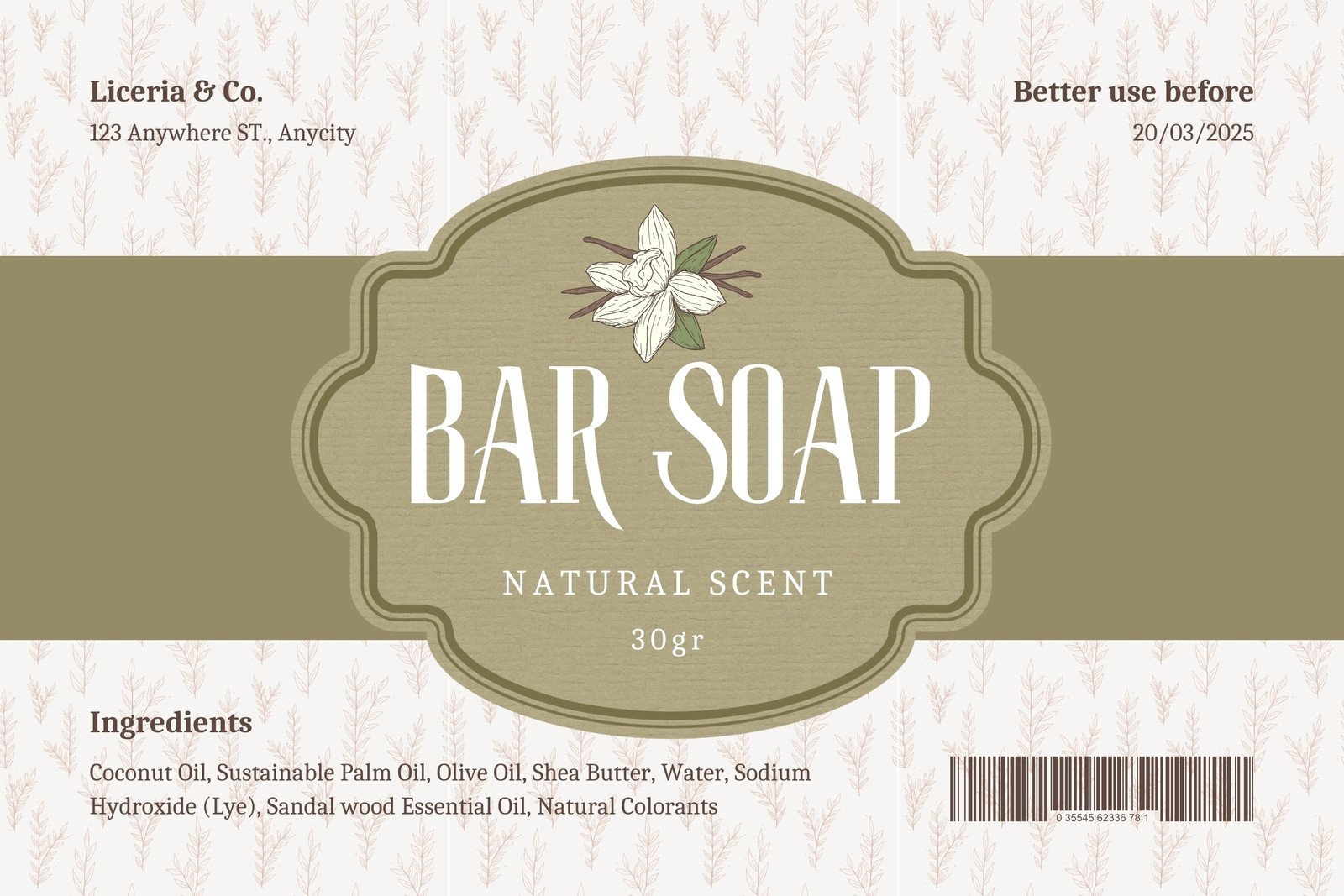Free Customizable Printable Soap Label Templates | Canva in Free Soap Label Templates
