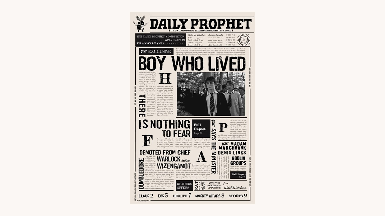 Free Daily Prophet Harry Potter Template pertaining to Free Daily Prophet Template