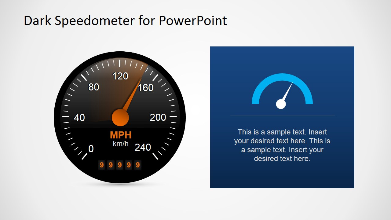 Free Dark Speedometer Shapes For Powerpoint &amp;amp; Google Slides inside Free Speedometer Dashboard Templates
