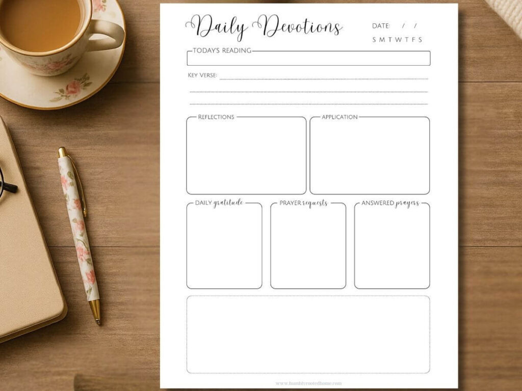 Free Devotional Printable For Daily Study And Reflection - with Free Printable Daily Devotions