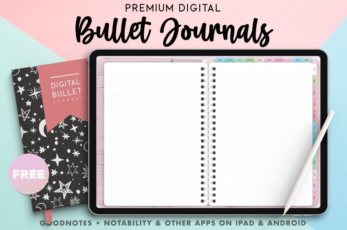 Free Digital Bullet Journal - Hyperlinked, Reusable, And Easy To throughout Goodnotes Bullet Journal Templates Free