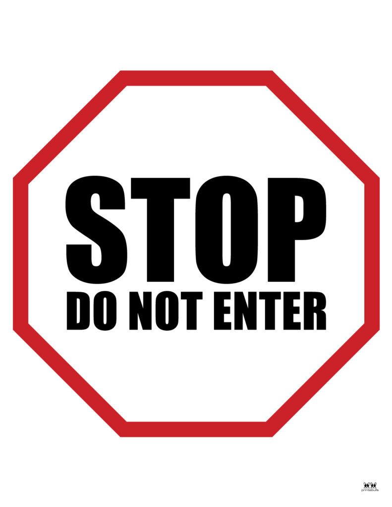 Free Do Not Enter Sign Printable - Printable Party Favors regarding Free Printable Signs