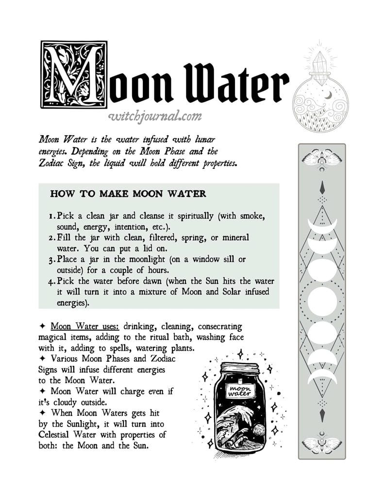 Free Download Grimoire Pages - Your Printable Book Of Shadows Pdf in Free Printable Grimoire Pages