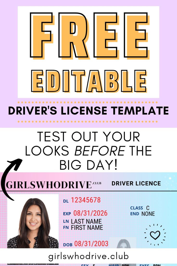 Free Driver&amp;#039;S License Template throughout Free California Drivers License Template Editable