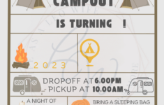 Free E-Vite Or Printable Backyard Campout Birthday Invitation regarding Free Camping Party Printables
