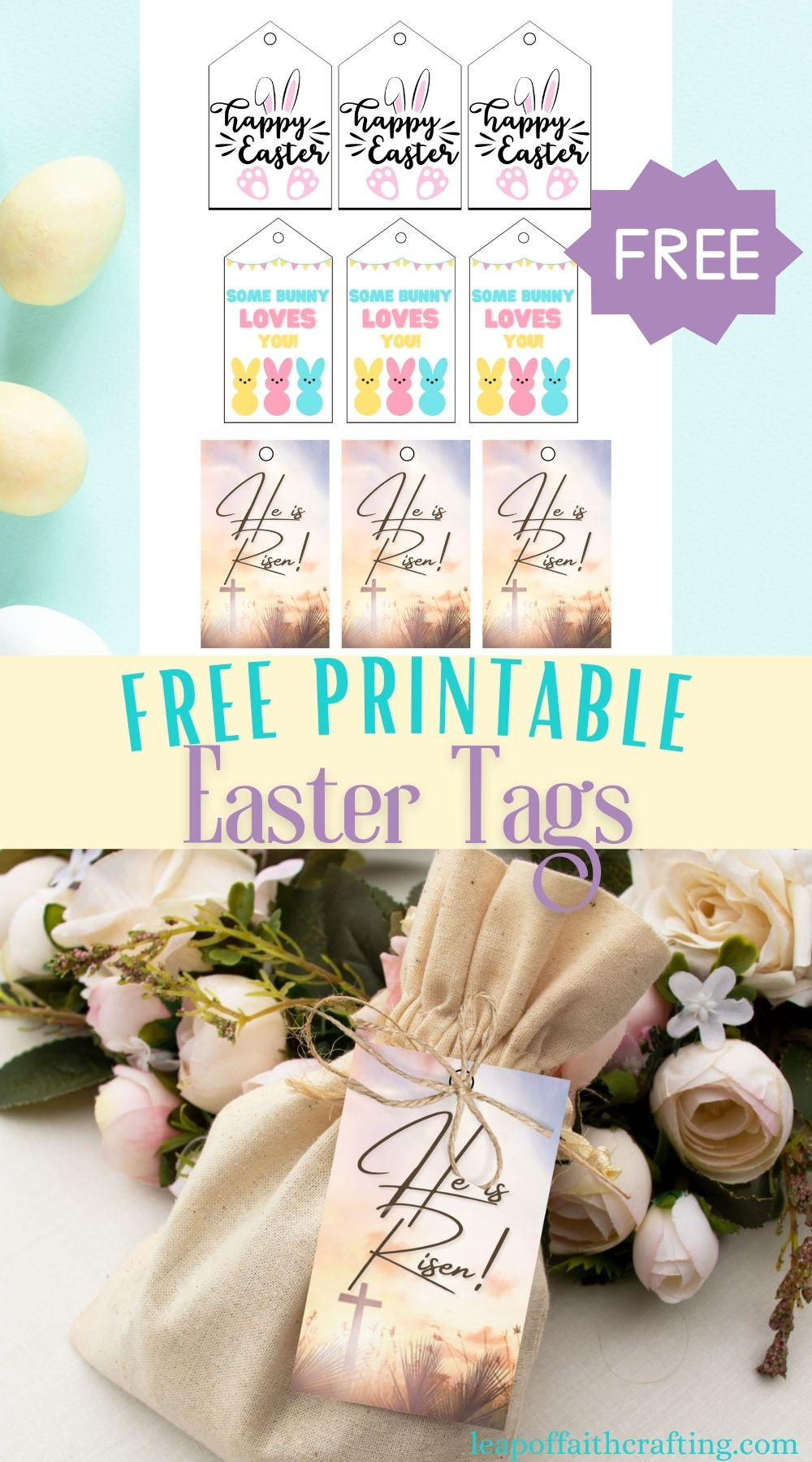 Free Easter Printable Tags For A Gift Or Basket! - Leap Of Faith within Free Printable Christian Easter Gift Tags