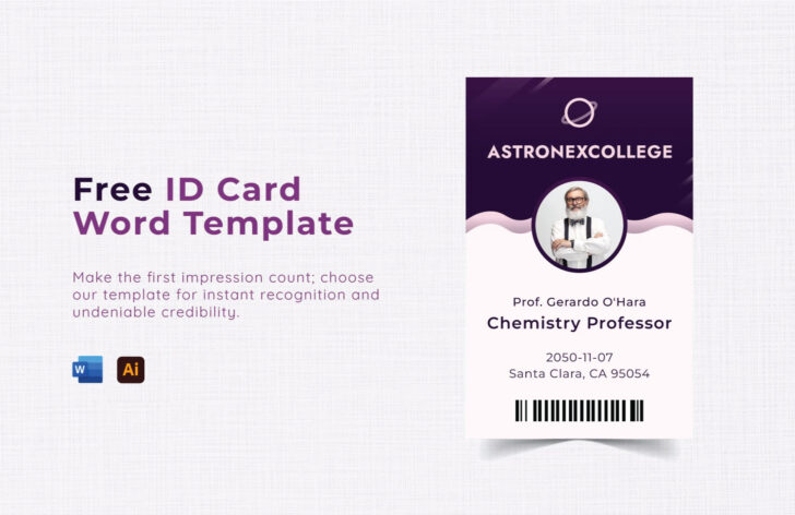 Free Badge Template Word