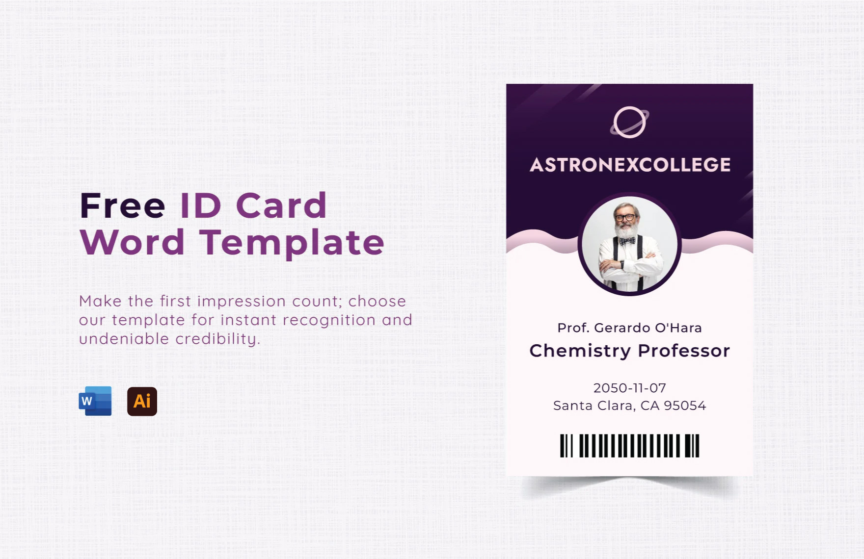 Free Editable Id Card Templates In Word To Download with Free Badge Template Word