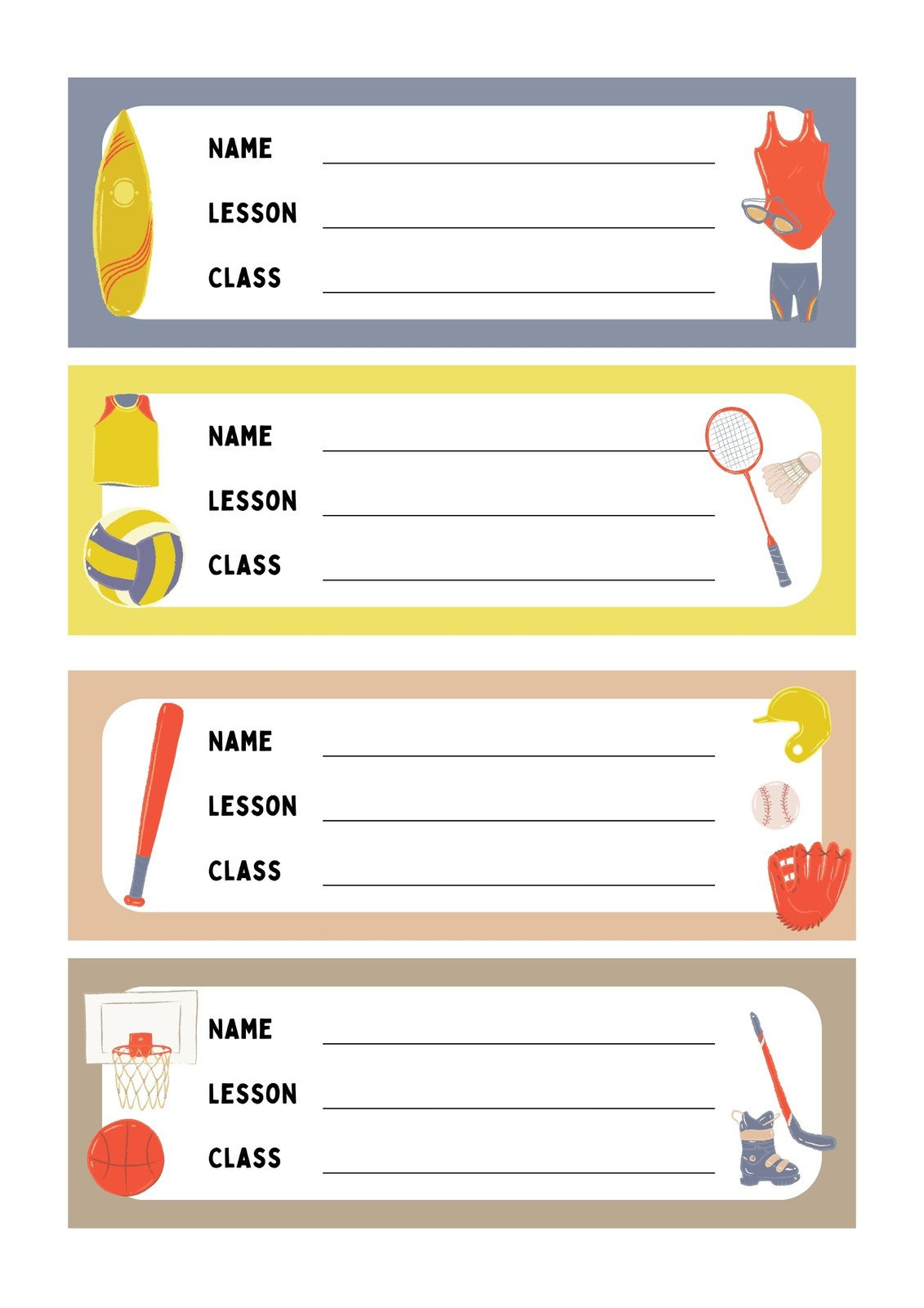 Free Editable Printable Name Tag Sticker Templates | Canva throughout Preschool Name Tags Free Printable