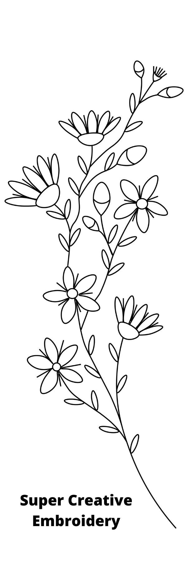 Free Embroidery Pattern / Pdf / Printable / Super Creative in Free Printable Paper Embroidery Patterns