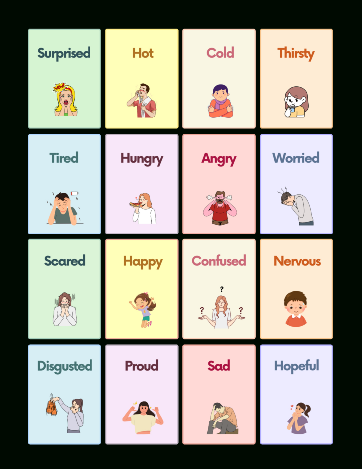 Free Printable Emotion Cards For Autism