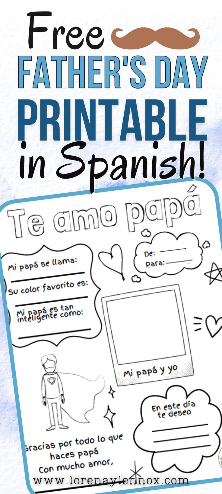 Free Father&amp;#039;S Day Printable In Spanish pertaining to Free Printable Spanish Fathers Day Cards