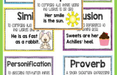 Free Figurative Language Posters regarding Free Printable Figurative Language Posters