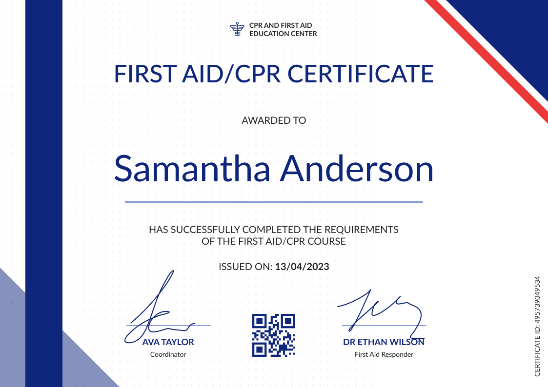 Free First-Aid Certificate Templates - Download &amp;amp; Edit inside Printable Cpr Certificate Templates Free