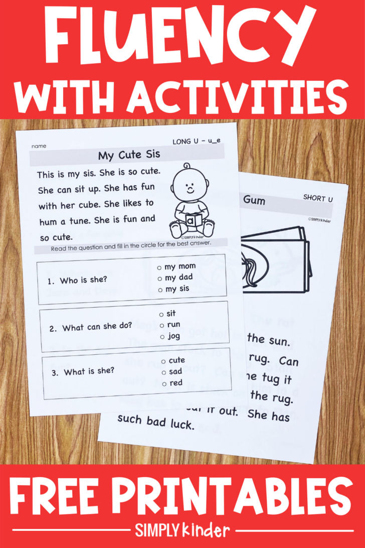 Free Fluency Printables