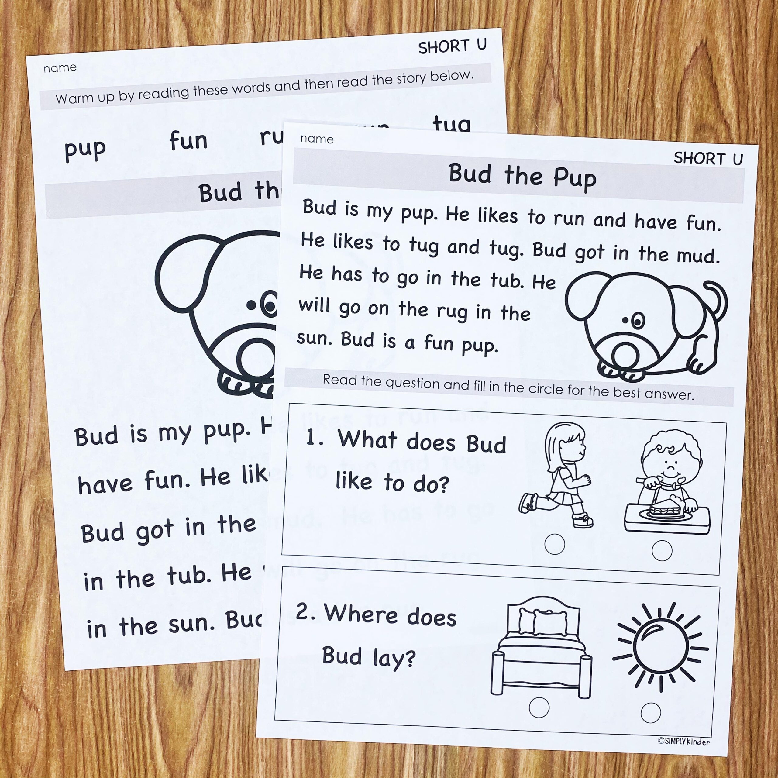 Free Fluency Passages For Kindergarten - Simply Kinder in Free Fluency Printables