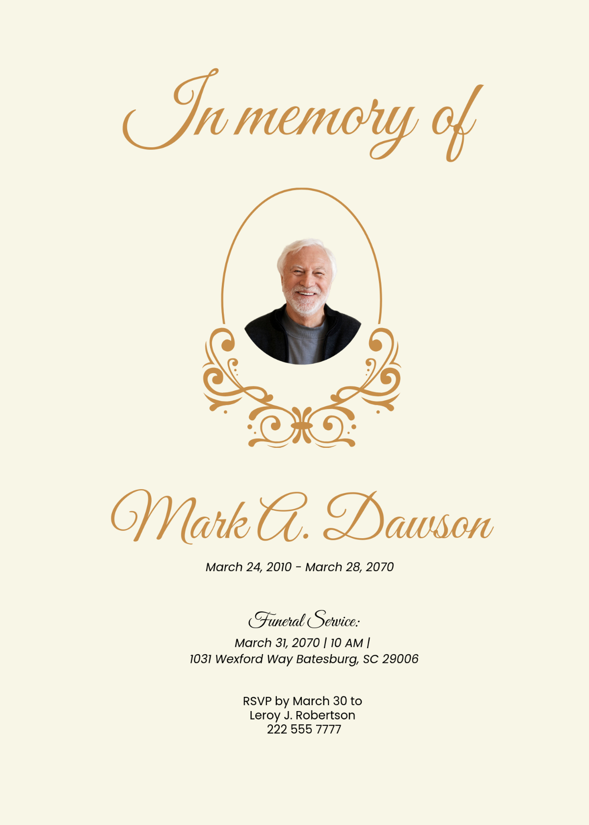 Free Funeral Template To Edit Online in Funeral Mass Booklet Template Free Download