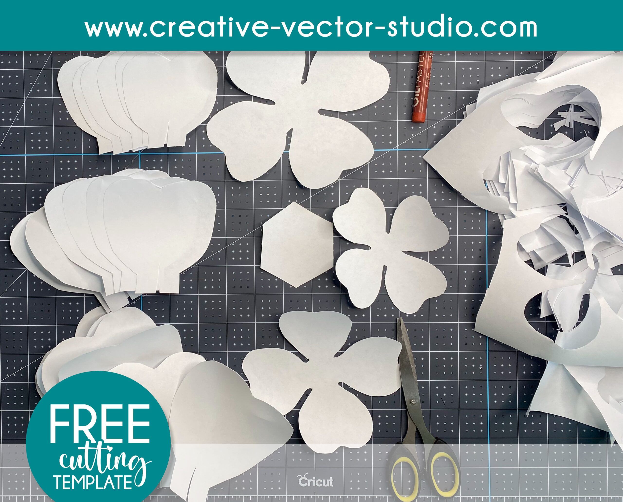 Free Giant Paper Rose Template | Creative Vector Studio inside Free Printable Rose Templates