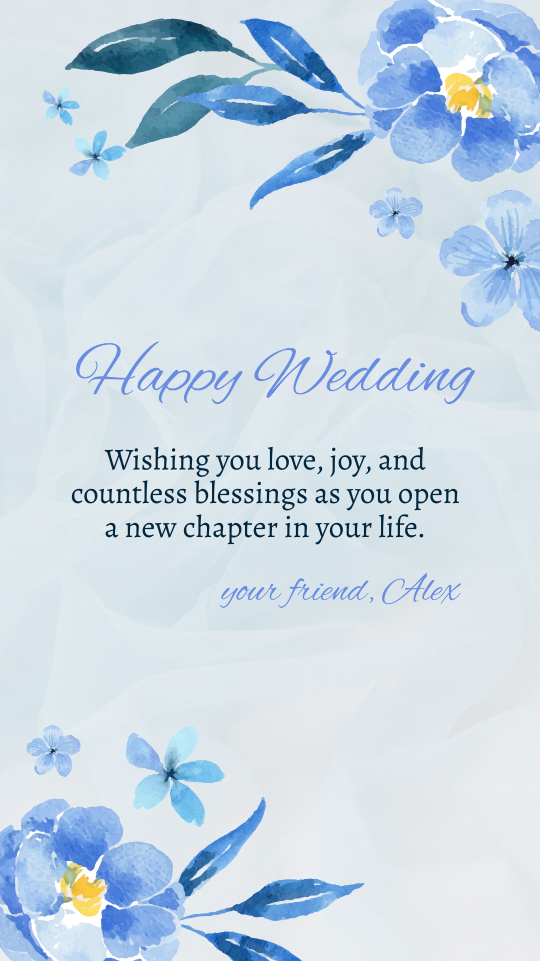 Free Happy Wedding Congratulations Card Template To Edit Online with regard to Free Online Printable Wedding Congratulations Cards