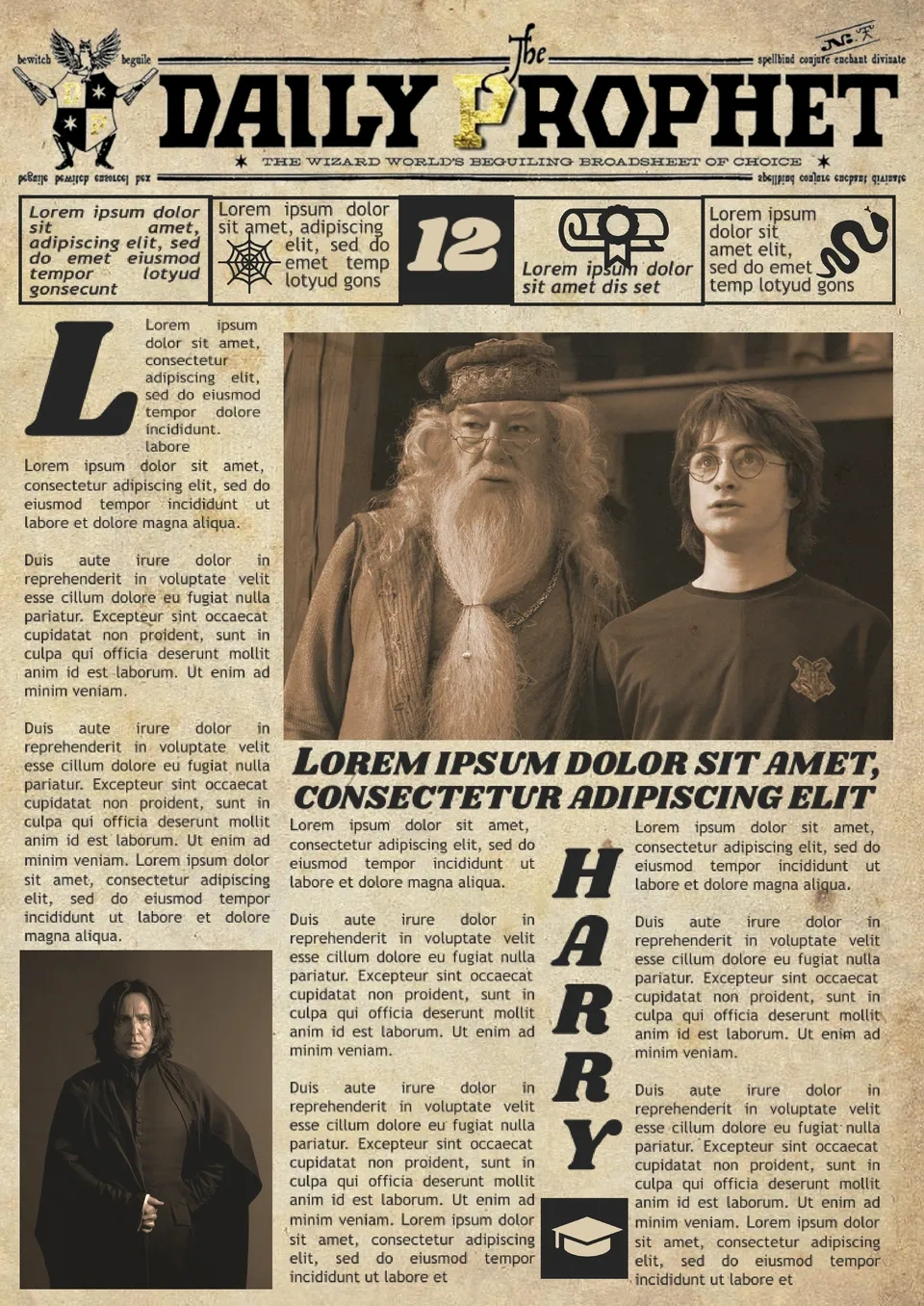 Free Harry Potter Newspaper Template For Google Docs intended for Free Daily Prophet Template