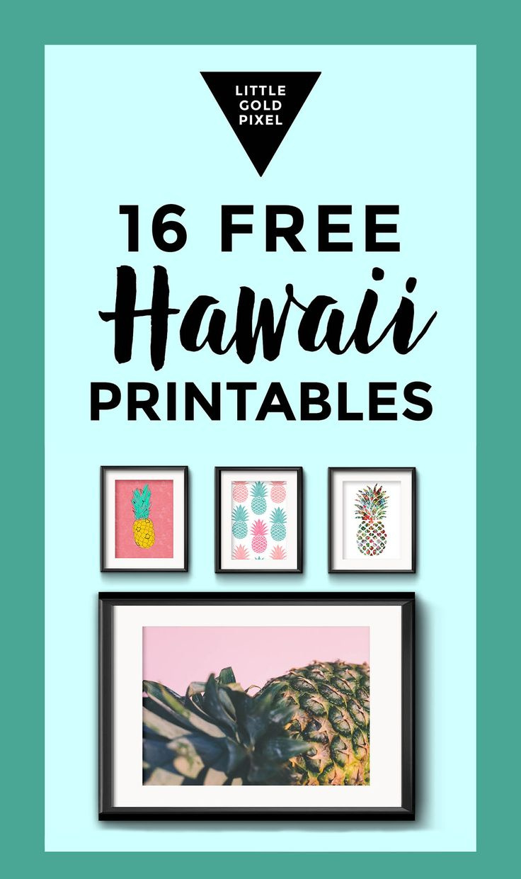 Free Hawaiian Travel Art • 16 Free Printables • Little Gold Pixel pertaining to Free Hawaiian Printables