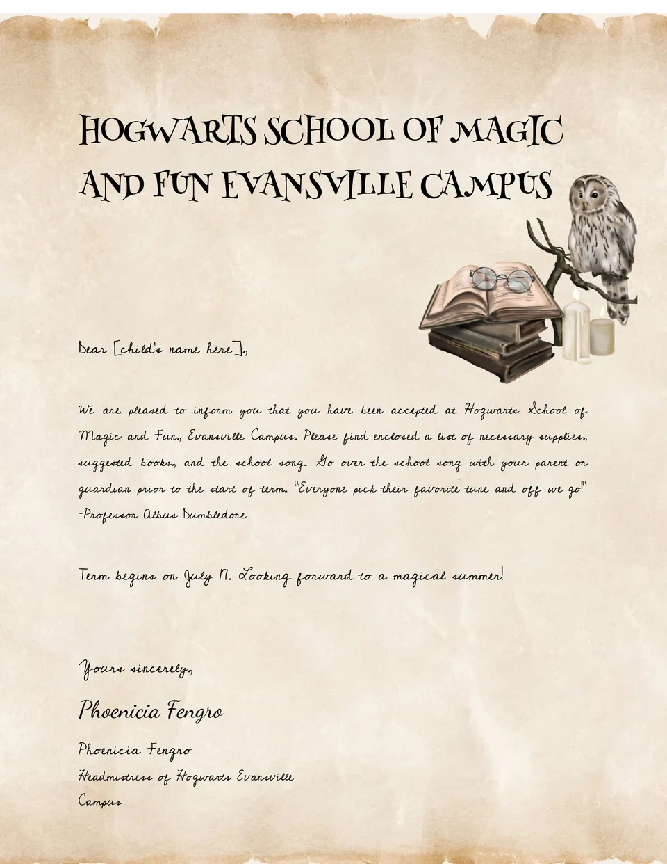 Free Hogwarts Acceptance Letter Template For Google Docs with Harry Potter Hogwarts Acceptance Letter Printable Free