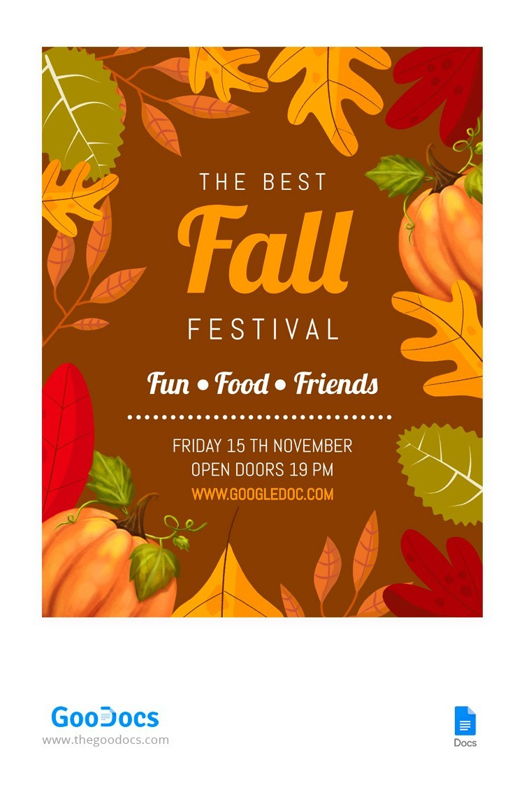 Free Illustrated Fall Festival Invitation Template | Thegoodocs intended for Free Printable Fall Invitation Templates